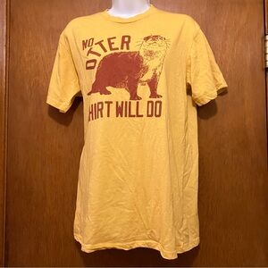 Solid Threads Gold Otter Pun T-Shirt Size M